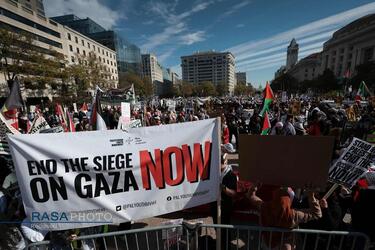 آمریکا- واشنگتون | تداوم اعتراضات ملت های جهان علیه جنایات رژیم صهیونیستی در غزه