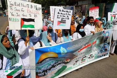 پاکستان | تداوم اعتراضات ملت های جهان علیه جنایات رژیم صهیونیستی در غزه