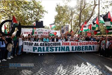 رم | تداوم اعتراضات ملت های جهان علیه جنایات رژیم صهیونیستی در غزه