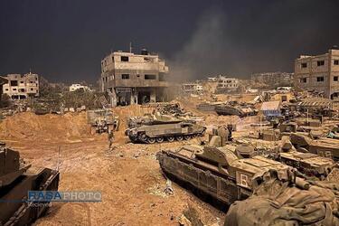 جنایات وحشیانه رژیم صهیونیستی در حمله زمینی به غزه