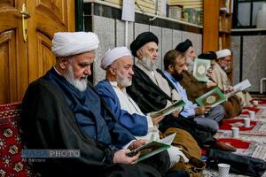 مراسم یادبود مدیر مدرسه علمیه کرمانی‌ها مرحوم حجت الاسلام جاویدی