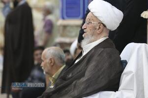 حضور حضرت آیت الله مکارم شیرازی در مسجد مقدس جمکران