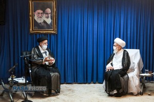 شهید آیت الله رئیسی در محضر بزرگان