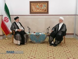 شهید آیت الله رئیسی در محضر بزرگان