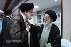 شهید آیت الله رئیسی در محضر بزرگان