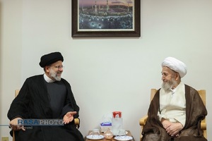 شهید آیت الله رئیسی در محضر بزرگان