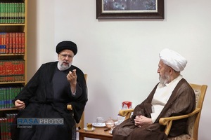 شهید آیت الله رئیسی در محضر بزرگان