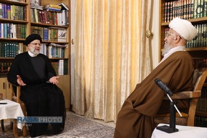 شهید آیت الله رئیسی در محضر بزرگان