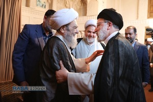 شهید آیت الله رئیسی در محضر بزرگان
