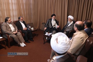 شهید آیت الله رئیسی در محضر بزرگان