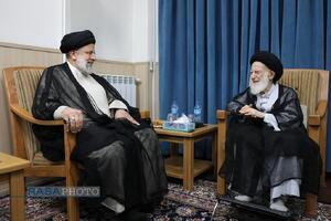شهید آیت الله رئیسی در محضر بزرگان
