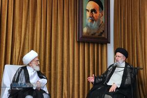 شهید آیت الله رئیسی در محضر بزرگان
