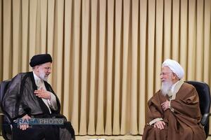 شهید آیت الله رئیسی در محضر بزرگان
