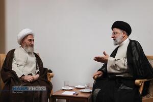شهید آیت الله رئیسی در محضر بزرگان