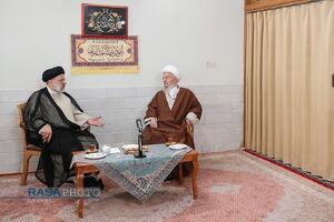 شهید آیت الله رئیسی در محضر بزرگان