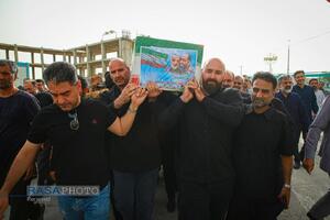 تشییع و تدفین پیکر شهید سلگی در مسجد مقدس جمکران