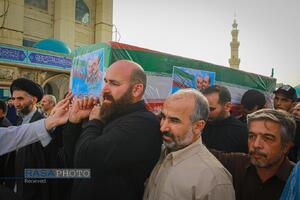 تشییع و تدفین پیکر شهید سلگی در مسجد مقدس جمکران