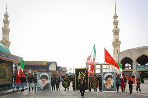 تشییع و تدفین پیکر شهید سلگی در مسجد مقدس جمکران