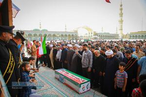 تشییع و تدفین پیکر شهید سلگی در مسجد مقدس جمکران