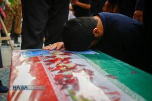 تشییع و تدفین پیکر شهید سلگی در مسجد مقدس جمکران