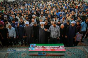تشییع و تدفین پیکر شهید سلگی در مسجد مقدس جمکران