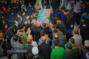 تشییع و تدفین پیکر شهید سلگی در مسجد مقدس جمکران