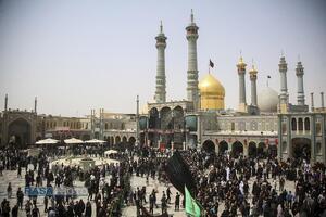 عزاداری روز اربعین حسینی (ع) در حرم حضرت معصومه (سلام‌الله‌علیها)