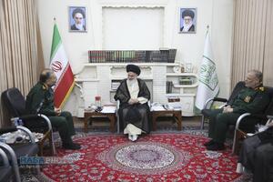 دیدار رئیس سازمان بسیج مستضعفین با مراجع تقلید و علما در قم