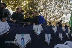 مراسم تدفین پیکر دو شهید گمنام دفاع مقدس در بوستان شهید زین الدین قم