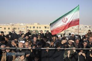 مراسم تدفین پیکر دو شهید گمنام دفاع مقدس در بوستان شهید زین الدین قم