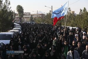 مراسم تدفین پیکر دو شهید گمنام دفاع مقدس در بوستان شهید زین الدین قم