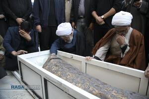 مراسم تشییع و خاکسپاری ابوالشهید حاج‌آقا عبدالله طائب