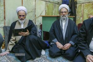 مراسم ختم ابوالزوجه آیت الله کعبی در قم