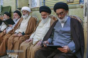 مراسم ختم ابوالزوجه آیت الله کعبی در قم