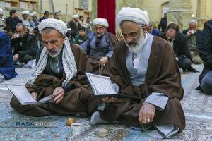 مراسم ختم ابوالزوجه آیت الله کعبی در قم