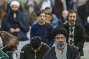 مراسم ختم ابوالزوجه آیت الله کعبی در قم