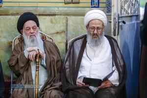 مراسم ختم ابوالزوجه آیت الله کعبی در قم