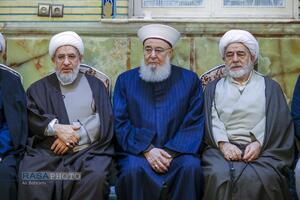 مراسم ختم ابوالزوجه آیت الله کعبی در قم