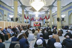 مراسم ختم ابوالزوجه آیت الله کعبی در قم