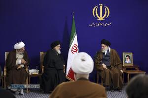 دیدار اعضای ستاد برگزاری کنگره بزرگداشت آیت‌الله میلانی با رهبر معظم انقلاب