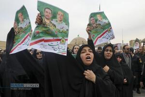 تشییع پیکر دو شهید مدافع امنیت فراجا در قم