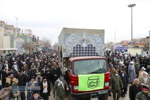 تشییع پیکر دو شهید مدافع امنیت فراجا در قم