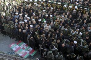 تشییع پیکر دو شهید مدافع امنیت فراجا در قم