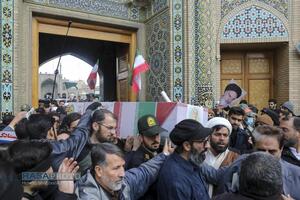 تشییع پیکر دو شهید مدافع امنیت فراجا در قم