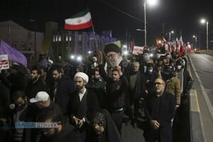 تجمع و راهپیمایی شبانه مردم انقلابی قم علیه اغتشاشگران