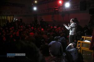 وداع با پیکر طلبه شهید در مدرسه علمیه امام حسین (ع) قم