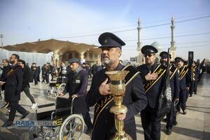 دسته عزاداری خادمان حرم کریمه اهل‌بیت (س) در روز شهادت حضرت امام موسی کاظم (علیه‌السلام)