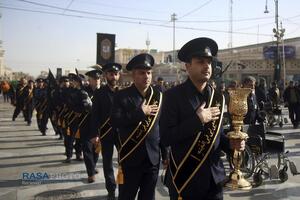 دسته عزاداری خادمان حرم کریمه اهل‌بیت (س) در روز شهادت حضرت امام موسی کاظم (علیه‌السلام)