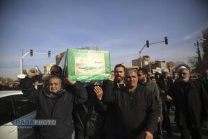 تشییع پیکر شهید اعتشاشات تروریستی در قم