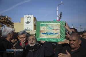 تشییع پیکر شهید اعتشاشات تروریستی در قم